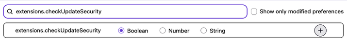 Adding a Boolean preference in about:config in Firefox Nova