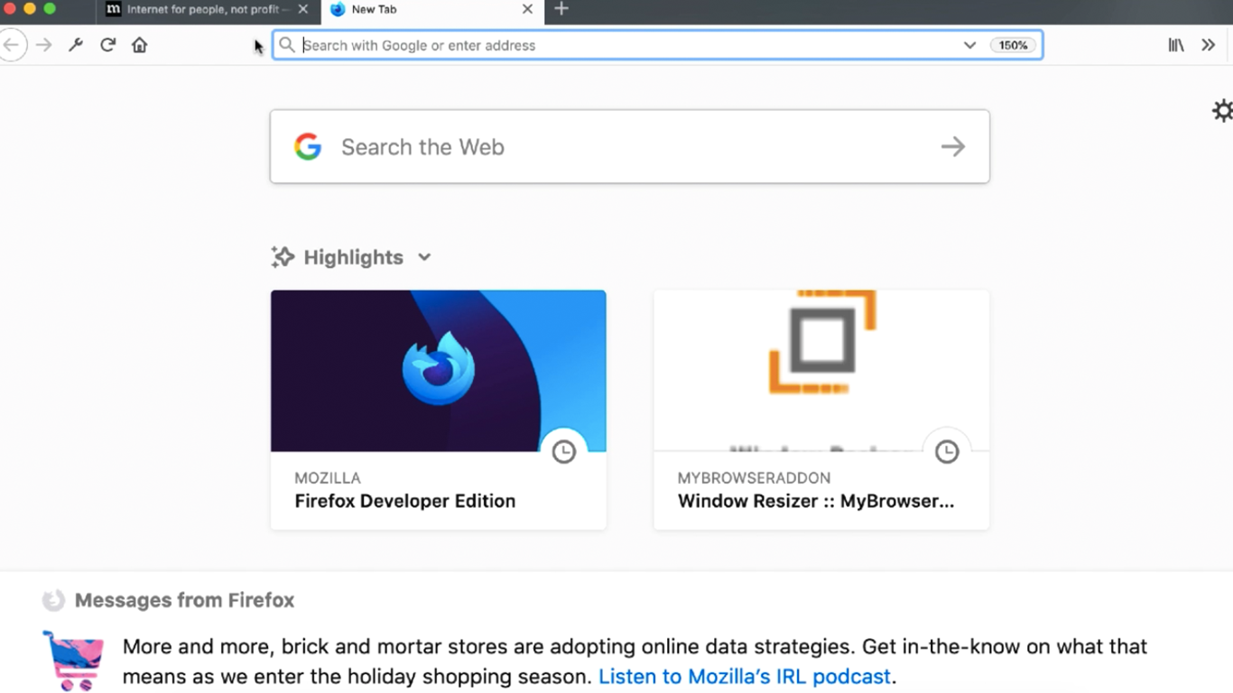 Install Firefox Developer