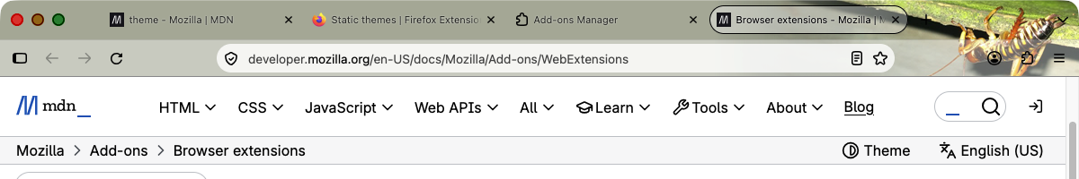 Simple static theme preview