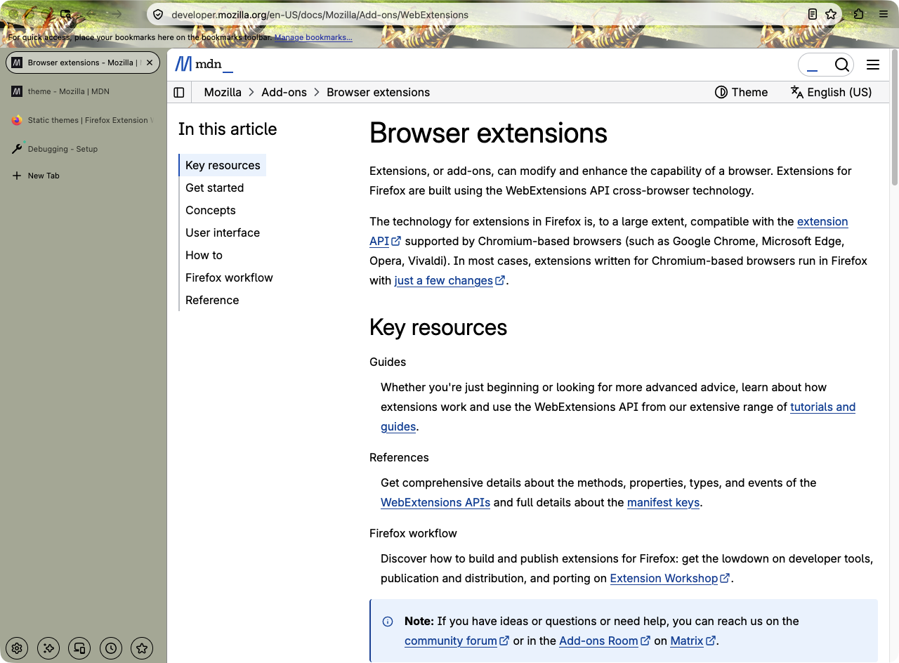 Theme with backgrounds_area set to top_toolbars, with the tiled image drawn only in the toolbars at the top of the window